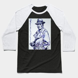 HUMPHREY BOGART watercolor and ink portrait Baseball T-Shirt